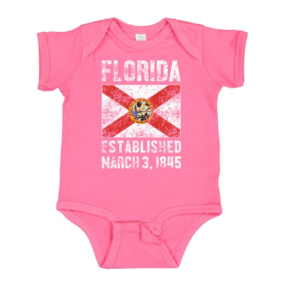 Inktastic Established March 3, 1845 Florida Flag Boys or Girls Baby Bodysuit