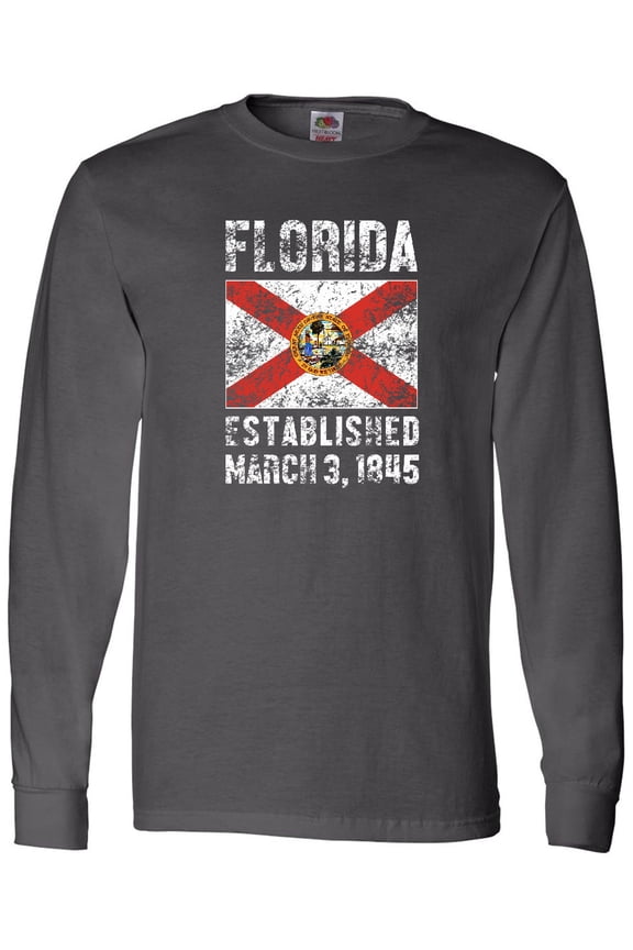 Established March 3, 1845 Florida Flag Long Sleeve T-Shirt