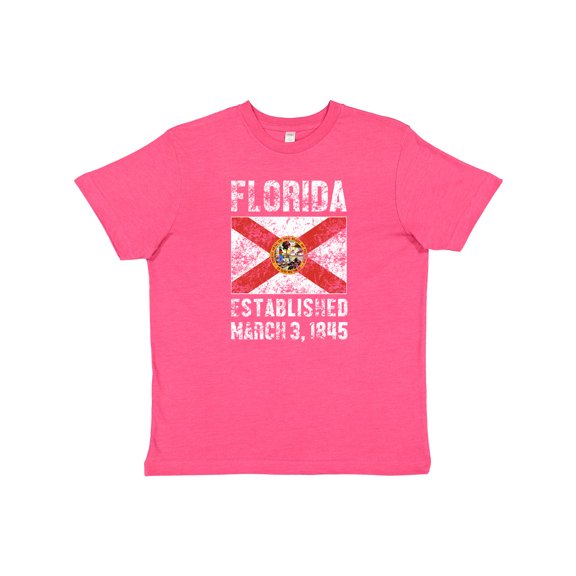 Inktastic Established March 3, 1845 Florida Flag Youth T-Shirt