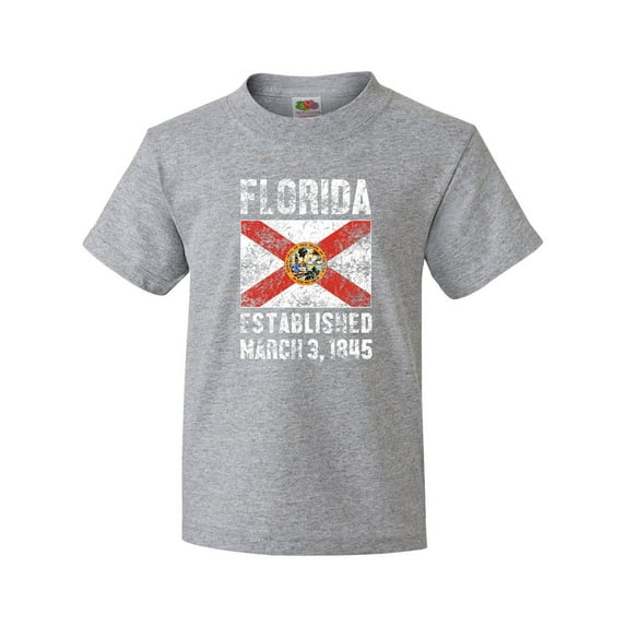 Inktastic Established March 3, 1845 Florida Flag Youth T-Shirt