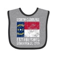 thumbnail image 1 of Inktastic Established November 21, 1789 North Carolina Flag Boys or Girls Baby Bib, 1 of 4