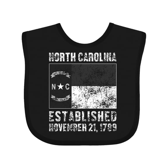 Inktastic Established November 21, 1789 North Carolina Flag Boys or Girls Baby Bib