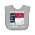 thumbnail image 1 of Inktastic Established November 21, 1789 North Carolina Flag Boys or Girls Baby Bib, 1 of 4