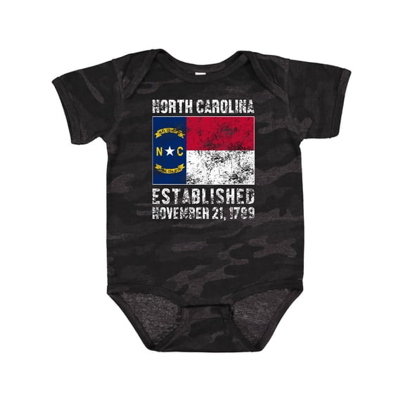 Inktastic Established November 21, 1789 North Carolina Flag Boys or Girls Baby Bodysuit