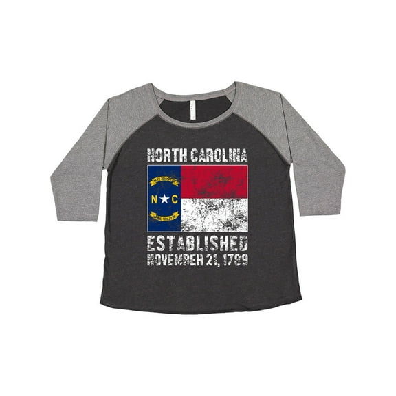 Inktastic Established November 21, 1789 North Carolina Flag Women's Plus Size T-Shirt