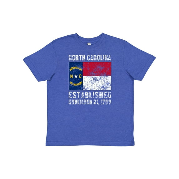 Inktastic Established November 21, 1789 North Carolina Flag Youth T-Shirt