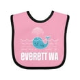 thumbnail image 1 of Inktastic Everett Washington Whale Watching Boys or Girls Baby Bib, 1 of 4