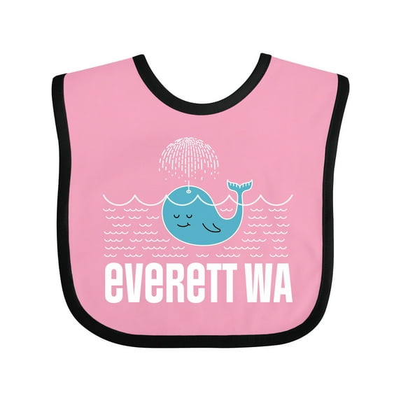 Inktastic Everett Washington Whale Watching Boys or Girls Baby Bib