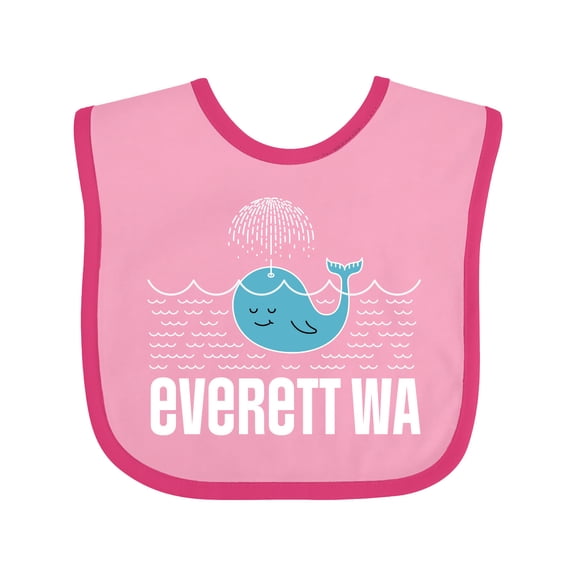 Inktastic Everett Washington Whale Watching Boys or Girls Baby Bib
