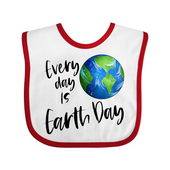 Inktastic Every Day is Earth Day Boys or Girls Baby Bib