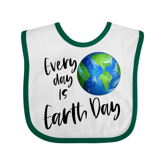 Inktastic Every Day is Earth Day Boys or Girls Baby Bib