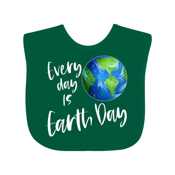 Inktastic Every Day is Earth Day Boys or Girls Baby Bib