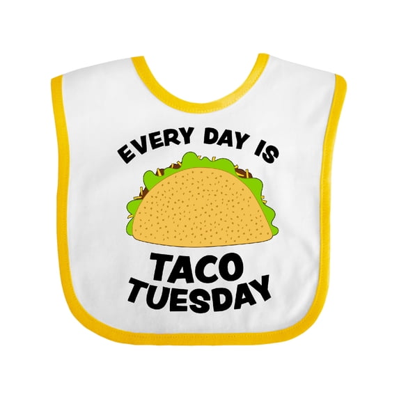 Inktastic Every Day is Taco Tuesday Boys or Girls Baby Bib