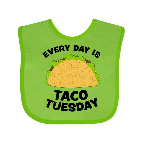 Inktastic Every Day is Taco Tuesday Boys or Girls Baby Bib