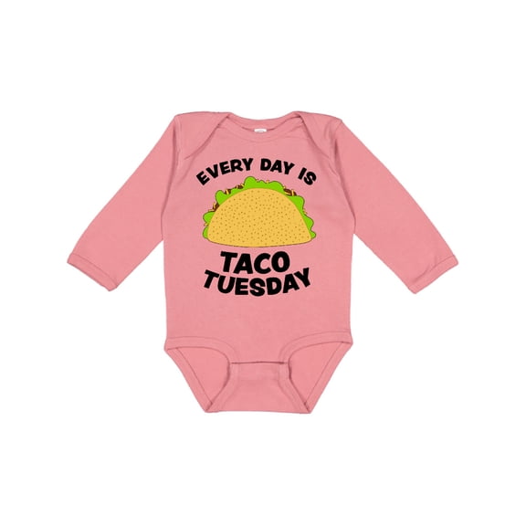 Inktastic Every Day is Taco Tuesday Boys or Girls Long Sleeve Baby Bodysuit