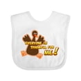 thumbnail image 1 of Inktastic Everyone is Thankful for Me Boys or Girls Baby Bib, 1 of 4