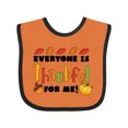 thumbnail image 1 of Inktastic Everyone is Thankful for Me Thanksgiving Baby Boys or Girls Baby Bib, 1 of 4