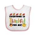 thumbnail image 1 of Inktastic Everyone is Thankful for Me Thanksgiving Baby Boys or Girls Baby Bib, 1 of 4