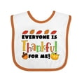 thumbnail image 1 of Inktastic Everyone is Thankful for Me Thanksgiving Baby Boys or Girls Baby Bib, 1 of 4