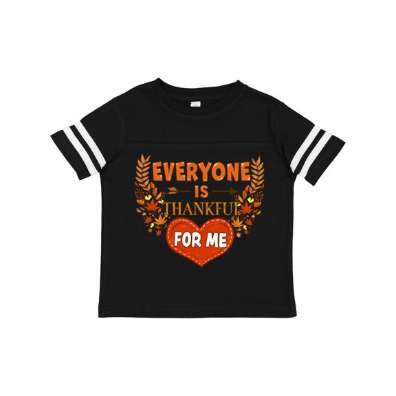 Inktastic Everyone is Thankful for Me with Heart and Leaves Boys or Girls Toddler T-Shirt