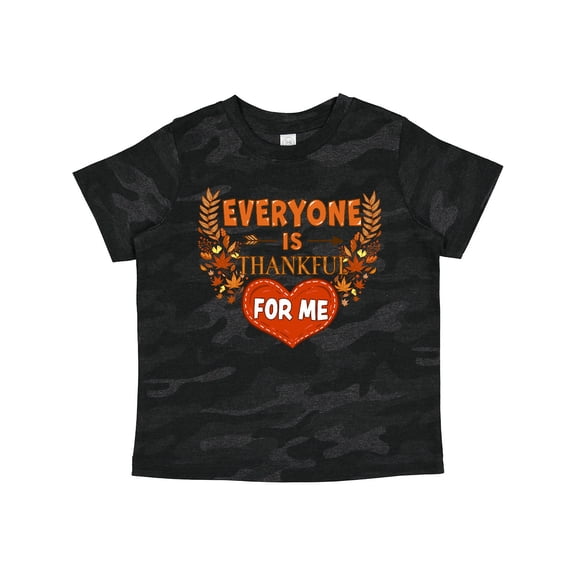 Inktastic Everyone is Thankful for Me with Heart and Leaves Boys or Girls Toddler T-Shirt