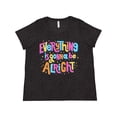 thumbnail image 1 of Inktastic Everything is Gonna Be Alright Inspirational Quote Women's Plus Size T-Shirt, 1 of 5