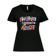 thumbnail image 1 of Inktastic Everything is Gonna Be Alright Inspirational Quote Women's Plus Size T-Shirt, 1 of 5