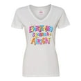 thumbnail image 1 of Inktastic Everything is Gonna Be Alright Inspirational Quote Women's V-Neck T-Shirt, 1 of 5