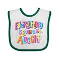 thumbnail image 1 of Inktastic Everything is Gonna be Alright Inspirational Quote Boys or Girls Baby Bib, 1 of 4