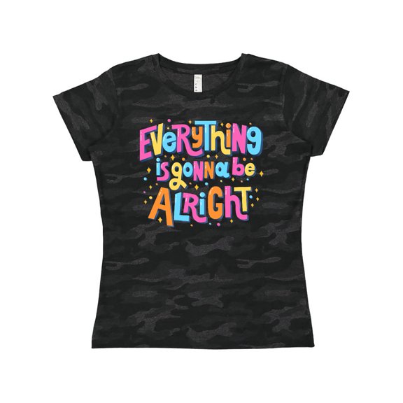 Inktastic Everything is Gonna be Alright Inspirational Quote Women's T-Shirt