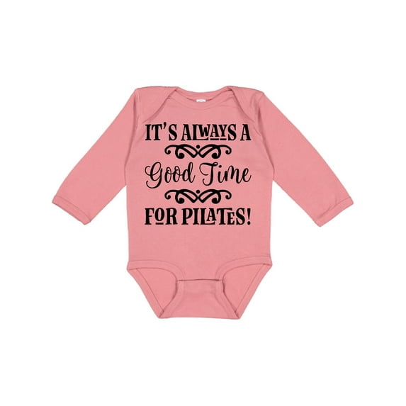 Inktastic Exercise Fitness Pilates Girls Long Sleeve Baby Bodysuit