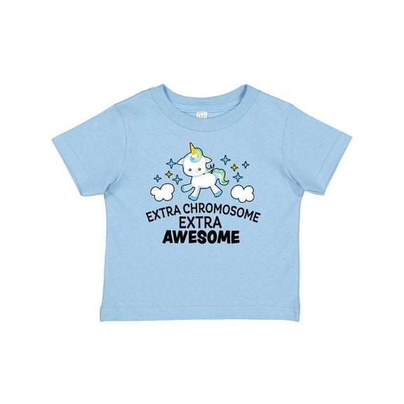 Inktastic Extra Chromosome Extra Awesome with Unicorn Boys or Girls Baby T-Shirt