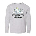 thumbnail image 1 of Inktastic Extra Chromosome Extra Awesome with Unicorn Long Sleeve Youth T-Shirt, 1 of 5