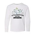 thumbnail image 1 of Inktastic Extra Chromosome Extra Awesome with Unicorn Long Sleeve Youth T-Shirt, 1 of 5
