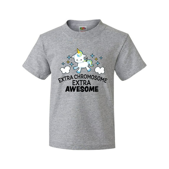 Inktastic Extra Chromosome Extra Awesome with Unicorn Youth T-Shirt