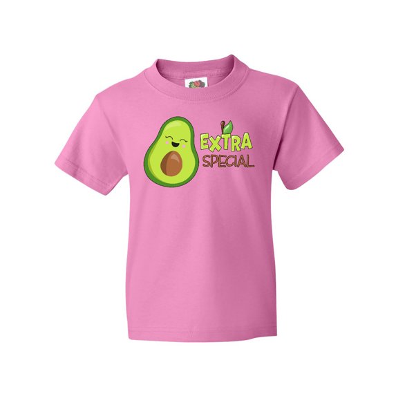 Inktastic Extra Special with Cute Smiling Avocado Youth T-Shirt