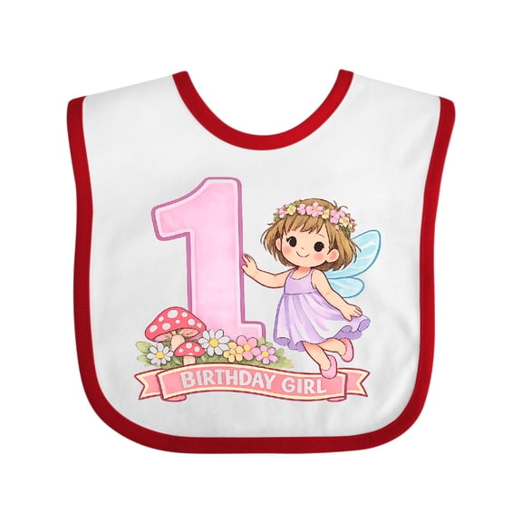 Inktastic Fairy Birthday Girl One Boys or Girls Baby Bib