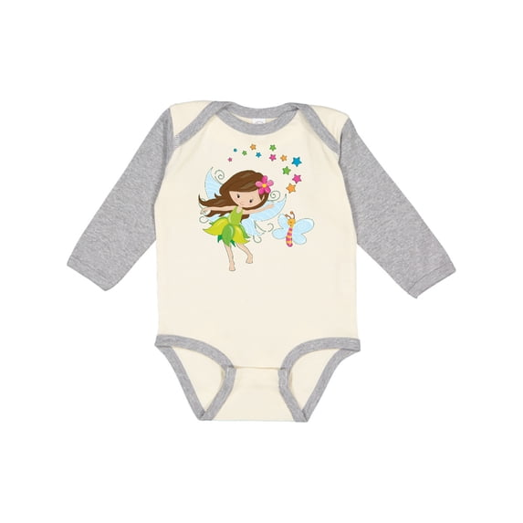 Inktastic Fairy Sparkles Girls Long Sleeve Baby Bodysuit