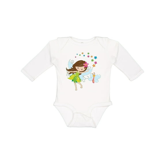 Inktastic Fairy Sparkles Girls Long Sleeve Baby Bodysuit