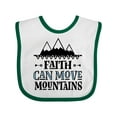 thumbnail image 1 of Inktastic Faith Can Move Mountains Girls Baby Bib, 1 of 4