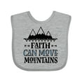 thumbnail image 1 of Inktastic Faith Can Move Mountains Girls Baby Bib, 1 of 4