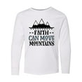 thumbnail image 1 of Inktastic Faith Can Move Mountains Long Sleeve Youth T-Shirt, 1 of 5