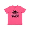 thumbnail image 1 of Inktastic Faith Can Move Mountains Youth T-Shirt, 1 of 5