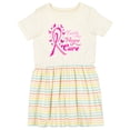 thumbnail image 1 of Inktastic Faith Hope Cure Breast Cancer Awareness Girls Toddler Dress, 1 of 5