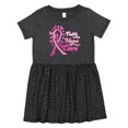 thumbnail image 1 of Inktastic Faith Hope Cure Breast Cancer Awareness Girls Toddler Dress, 1 of 5