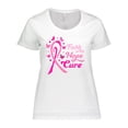 thumbnail image 1 of Inktastic Faith Hope Cure Breast Cancer Awareness Women's Plus Size T-Shirt, 1 of 5