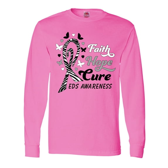 Inktastic Faith Hope Cure Ehler's-danlos Syndrome Long Sleeve T-Shirt