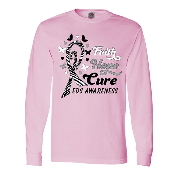 Inktastic Faith Hope Cure Ehler's-danlos Syndrome Long Sleeve T-Shirt