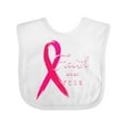 thumbnail image 1 of Inktastic Faith Over Fear Breast Cancer Awareness with Pink Ribbon Boys or Girls Baby Bib, 1 of 4