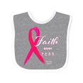 thumbnail image 1 of Inktastic Faith Over Fear Breast Cancer Awareness with Pink Ribbon Boys or Girls Baby Bib, 1 of 4